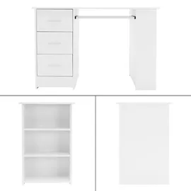 ML-Design Schreibtisch Weiß, 49x75x110 cm, Arbeitszimmer, Schreibtische, Bürotische