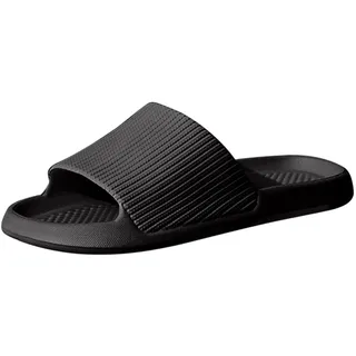 Badelatschen Herren - Hausschuhe Herren Offen 45, Badeschlappen Schnell-Trocknend Pantoffel Anti-Rutsch Haushaltsschuhe Ergonomische Latschen Praxis-Bequem Slipper Lässige Passform Badeslipper - 45 EU