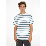 Tommy Jeans T-Shirt »TJM REG EASY STRIPE TEE«, Gr. XXXL, white, , 33293550-XXXL