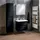 a&n&a aQualine ALTAIR Hochschrank mit Wäschekorb 40 x 184 x 31 cm Schwarz Matt