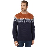 Fjällräven Fjallraven 81829-555-243 Övik Knit Sweater M/Övik Knit Sweater M Herren Dark Navy-Terracotta Brown Größe XL