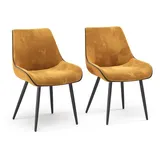 Vicco Esszimmerstuhl Eleganza, Gelb, 2er Set