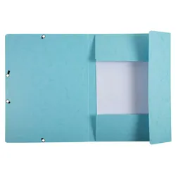Exacompta 55528E 25x Sammelmappe mit Gummizug aus Colorspan-Karton 400g/m2 Serie Aquarel - A4 - blau