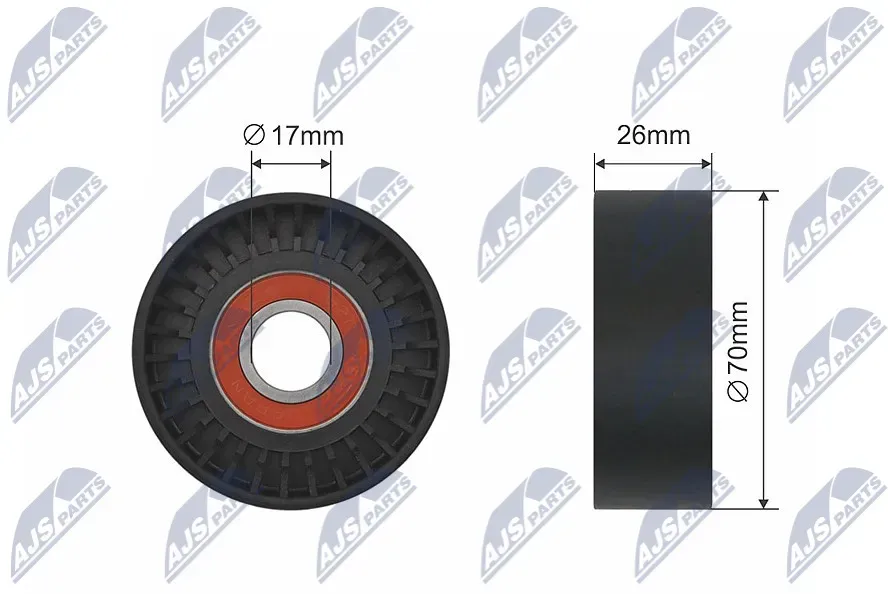 NTY Spannrolle, Keilrippenriemen rnkpl015 für Vaughall CHEVROLET