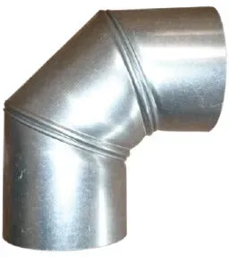Bertrams Rauchrohrknie ohne Putztür 0°-90° verstellbar / FAL -  215 x 215 / 120 - silber