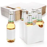 Okllen 20 Stück Flaschenhalter aus Karton für 4 Flaschen, 340 ml Getränketräger, Bier oder Limo, tragbarer Flaschenträger für sicheren und einfachen Transport