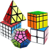 5er Set Zauberwürfel Speed Cube Bundle Pyraminx Megaminx Fenghuolun Puzzle
