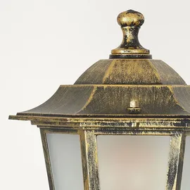 hofstein Wegeleuchte Metall/Glas 3xE27 IP44 ohne Leuchtmittel braun/gold/schwarz