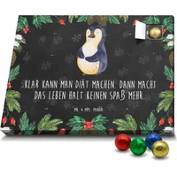 Mr. & Mrs. Panda Schoko Adventskalender Pinguin Diät - Schwarz - Geschenk, Bauch, Gewicht, Motivation, Schokoladen Adventskalender, Selbstliebe, B... - Schwarz