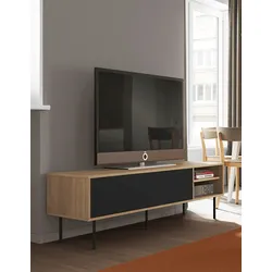 TemaHome Lowboard »AMPERE«, TV-Board mit Breite 165 cm TemaHome Eichefarbig/Schwarz