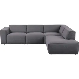 Andas Ecksofa »Noord«, mit Kedernaht, in einem Soft-Touch Bezug grau