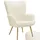 Tectake Sessel Hygge Bouclé 72 x 100,5 x 76 cm Creme/Gold gepolstert
