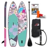 F2 SUP Board Retro Bloom Hibiskus 341 x 11,2 cm bunt