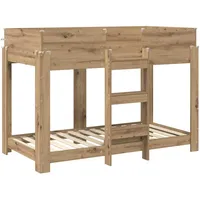 vidaXL Etagenbett Artisan-Eiche 90 x 200 cm Holzwerkstoff