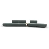 Micadoni Sofa Miley, modular 5-Sitzer ohne Armlehnen blau