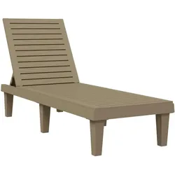 vidaXL Sonnenliege Hellbraun 155x58x83 cm Polypropylen