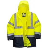 PORTWEST Winter Warnschutz Jacke 5-in-1, Größe: 4XL, Farbe: Gelb/Marine,