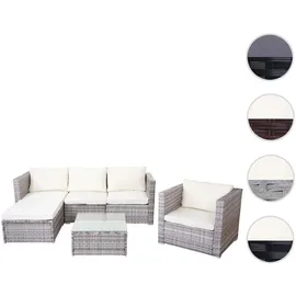 MCW Busto/Brescia Polyrattan Lounge-Set grau/creme