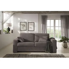 Home Affaire Schlafsofa »Roma Matratzenhöhe 14 cm« Dauerschlaffunktion, mit Unterfederung, Lattenrost, Matratze braun