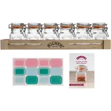 Kilner Gewürzgläser, 6 Stück, im Holzkasten, Länge 33 cm | Gr.: onesize