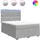 vidaXL Boxspringbett 140 x 200 cm Hellgrau