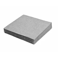 VEPATIM 80x Servietten 33 x 33 cm 1/4-Falz 3-lagig grau