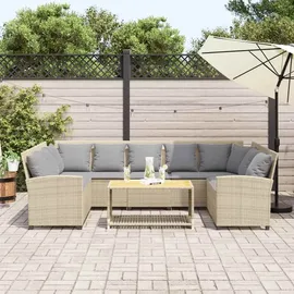 vidaXL Garten-Lounge-Set 9-tlg. beige