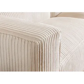 MASSIVMOEBEL24.DE Sofa 3-Sitzer 286x103x69 Cord elfenbein VALENCIA