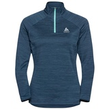 Odlo Damen Midlayer blue wing teal melange,