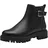 Damen Stiefelette Blockabsatz bequem; BLACK, EU