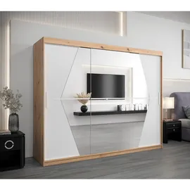 abiks möbel Schwebetürenschrank BOLIWIA 250 x 200 x 62 cm Weiß