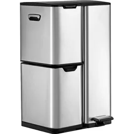 vente-unique Tretabfalleimer 60 l Silber