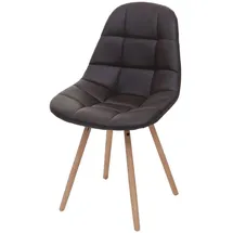 MCW Esszimmerstuhl Braun Textil, 47x82x53 cm, Esszimmer, Stühle, Esszimmerstühle, Vierfußstühle