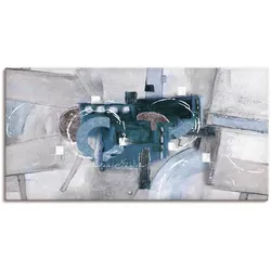 Wandbild ARTLAND "Abstrakte blaue Kreise", blau (farbe bild(er): blau), B:40cm H:20cm, Bilder, als Alubild, Outdoorbild, Leinwandbild, Poster, Wandaufkleber