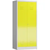 Classix Spind lichtgrau, zinkgelb X-515426, 1 Schließfach 80,0 x 50,0 x 180,0 cm