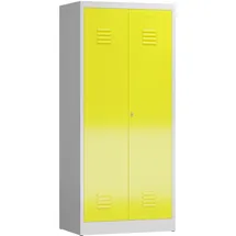 Classix Spind lichtgrau, zinkgelb X-515426, 1 Schließfach 80,0 x 50,0 x 180,0 cm