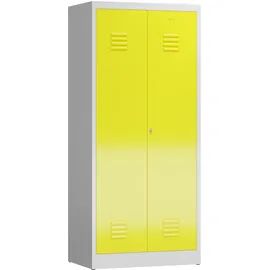 Classix Spind lichtgrau, zinkgelb X-515426, 1 Schließfach 80,0 x 50,0 x 180,0 cm