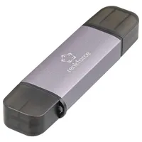 Renkforce RF-CR-200 Externer Speicherkartenleser USB-A, USB-C® Dunkelgrau