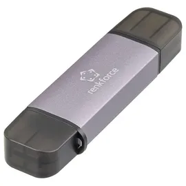 Renkforce RF-CR-200 Externer Speicherkartenleser USB-A, USB-C® Dunkelgrau