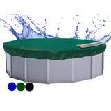 Quick Star Poolabdeckung Rund für 550-600 cm Pools | Planenmaß Ø 680 cm | Grün | Sommer & Winter Poolplane | Solar Abdeckplane | 180g/m2 PE Zweifach Beschichtete Abdeckung | Solarplane UV-Resistent
