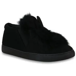 Damen Slip Ons in Schwarz