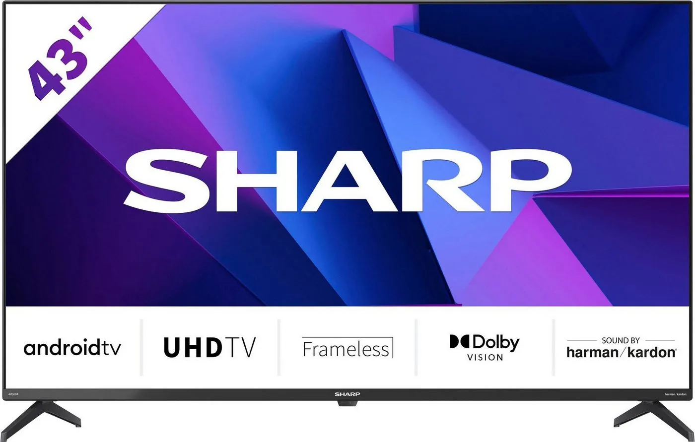 Sharp 4T-C43FNx LED-Fernseher (108 cm/43 Zoll, 4K Ultra HD, Android TV, Smart-TV) schwarz