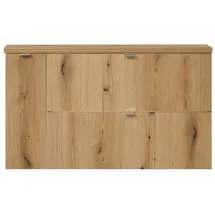[en.casa] Waschtischunterschrank Skelbolu 100x60x40 cm Eicheoptik [en.casa]