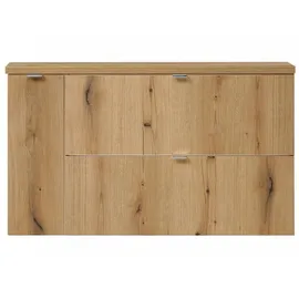[en.casa] Waschtischunterschrank Skelbolu 100x60x40 cm Eicheoptik [en.casa]