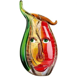 GILDE GLAS art Design Vase - Kunst Objekt - Glasvase - Blumenvase aus Glas H 31