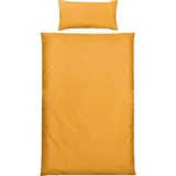 Erwin Müller Mako-Satin Bettwäsche Landshut in curry | Gr.: 155 x 220 + 80 x 80 cm