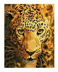 DIAMOND DOTZ® Diamond Painting Jaguar Prowl braun