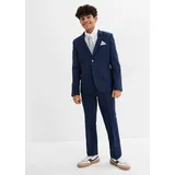 bonprix Anzug mit Hemd und Krawatte (4tlg. Set), blau, Gr.176, Festliches vierteiliges Jungen-Set bestehend aus Anzug, Hemd (Slim Fit) und Krawatte, Hemd: 100% Baumwolle