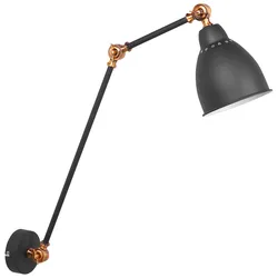 Wandlampe MISSISSIPPI verstellbar Metall Graphitgrau