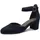 TAMARIS Comfort Damen Pumps mit Riemen aus Leder Elegant, Blau 37 EU